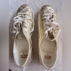 EUC Keds x Kate Spade Gold Sneakers